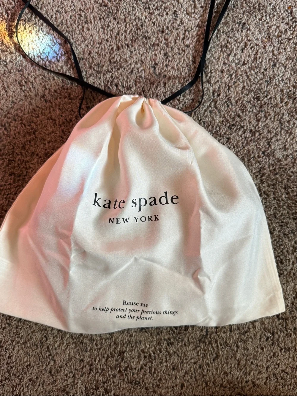 NEW Kate Spade Espresso Brown Leather Chain Shoulder Bag Pochette w/ Dust Bag